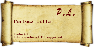 Perlusz Lilla névjegykártya